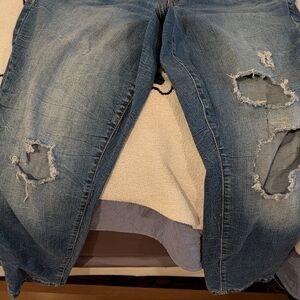 Torrid Blue Distressed Boyfriend Jeans